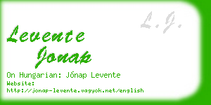 levente jonap business card