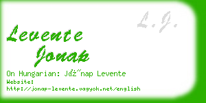 levente jonap business card